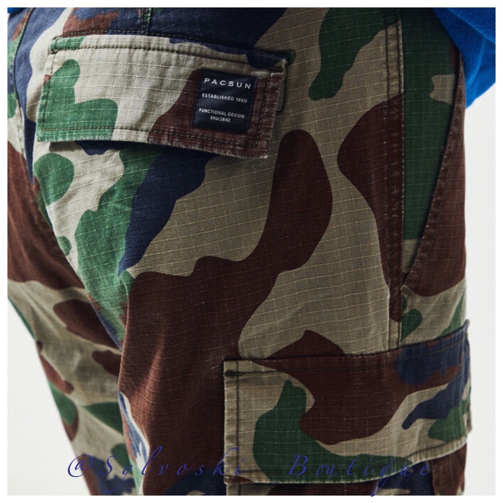 🔥PacSun Workwear Camo Baggy Cargo Pants NWT - Picture 3 of 8
